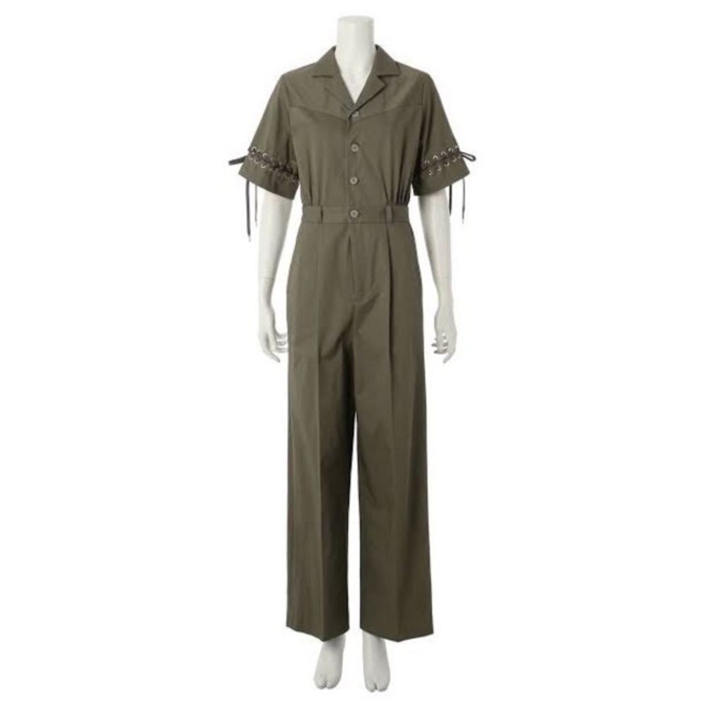 Lace up sleeves jumpsuit